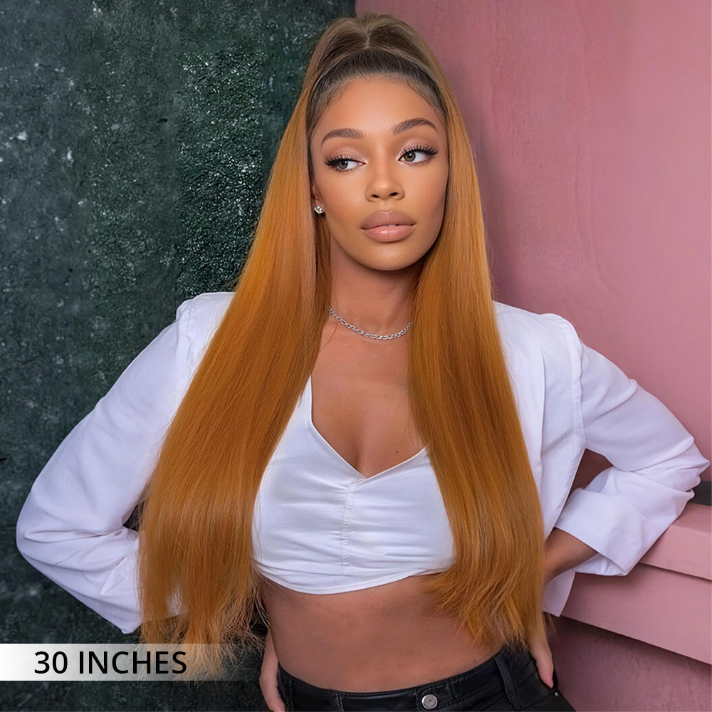 Honeyed Bliss Color Wigs M Hairline 13x6 Lace Front Wigs 100% Human Hair With Widow's Peak