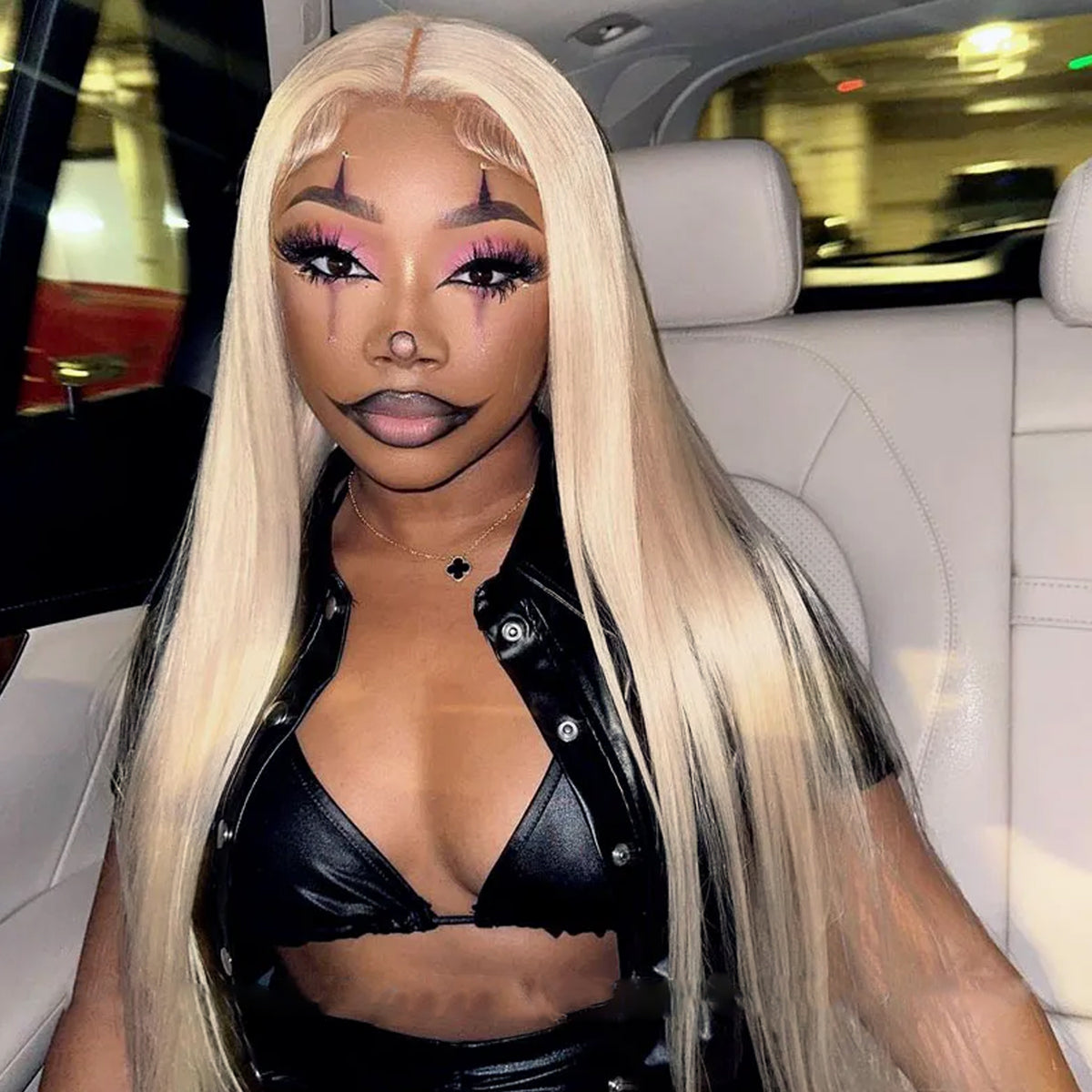 13x4 Transparent Lace Front Wig Straight Blonde 613 Human Wigs