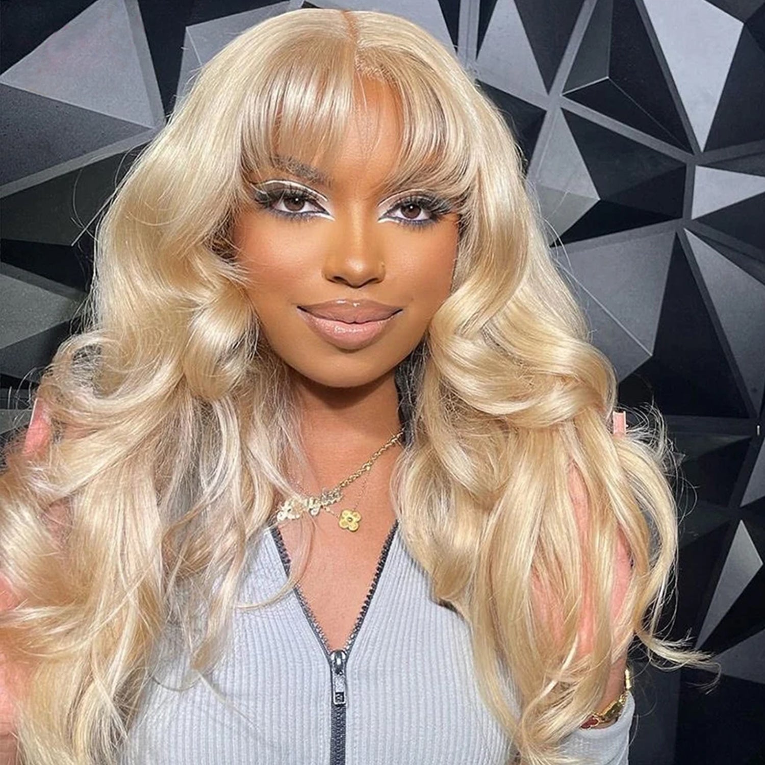 Ready To Go 613 Blonde Wig Body Wave 100% Virgin Human Hair Wigs With Bangs High Density