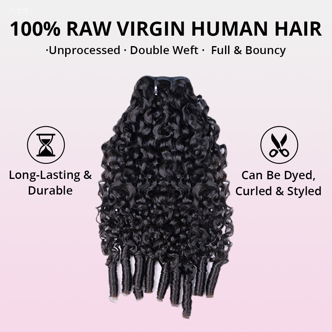 Zlike Burmese Curly Virgin Hair Bundles With Lace Frontal Natural Color 100% Human Hair