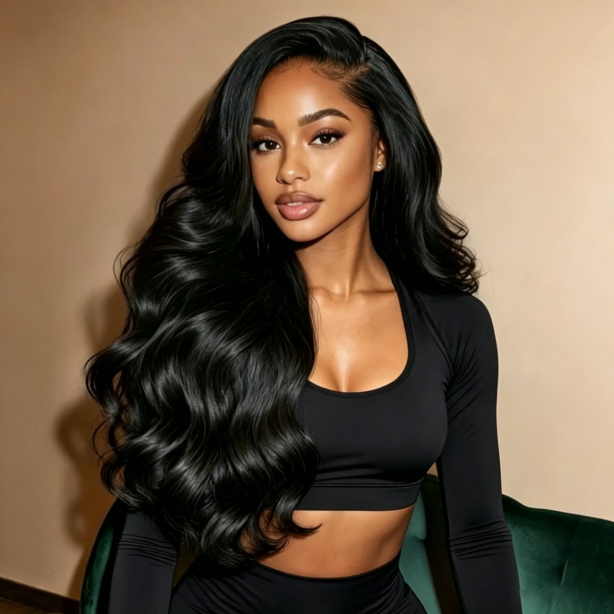 Zlike 300% High Density Body Wave Human Hair Wigs 13x6 Lace Front Glueless Wig Pre-Cut Lace With Drawstring Natural Color