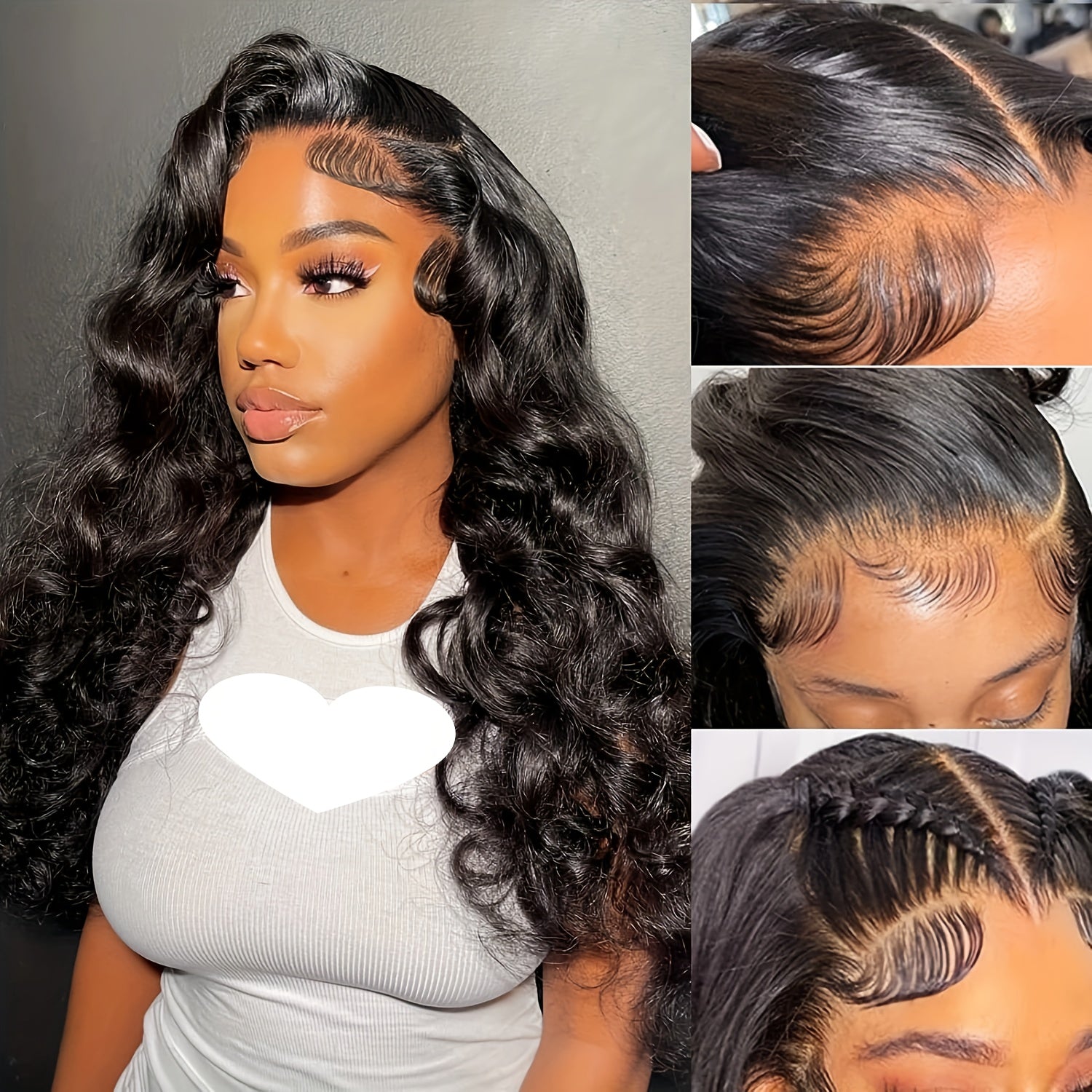 Real HD Lace Wigs Body Wave Pre Plucked 180% Density Human Hair Wigs