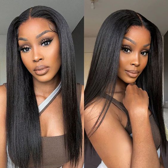 Zlike Ready Go Glueless Yaki Straight 5X5 HD Lace Closure Wigs Beginner Friendly