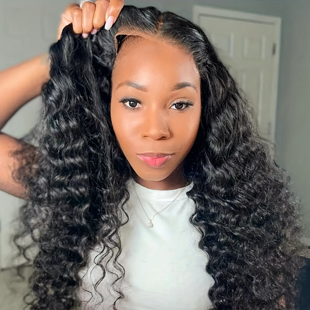 Ready Go Glueless Deep Wave 5x5 HD Lace Closure Wig Natural Hairline Beginner Friendly