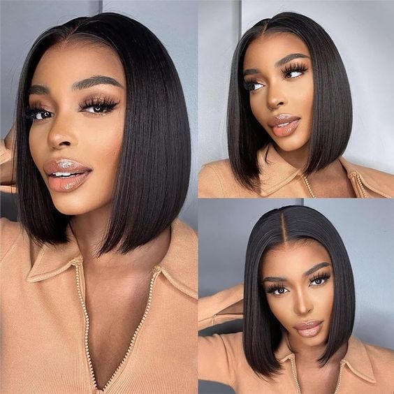 $129/2 Wigs | 10Inch Bob Glueless 5x5 Lace Closure Straight Highlight Wig + 10Inch Bob 13x4 Lace Front Straight Wig