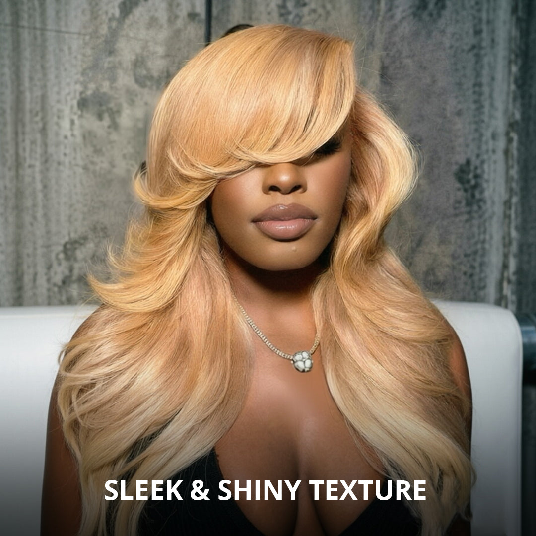 Zlike P27/613 Brown to Blonde Ombre Wigs Body Wave 13x4 Lace Frontal with Drawstring