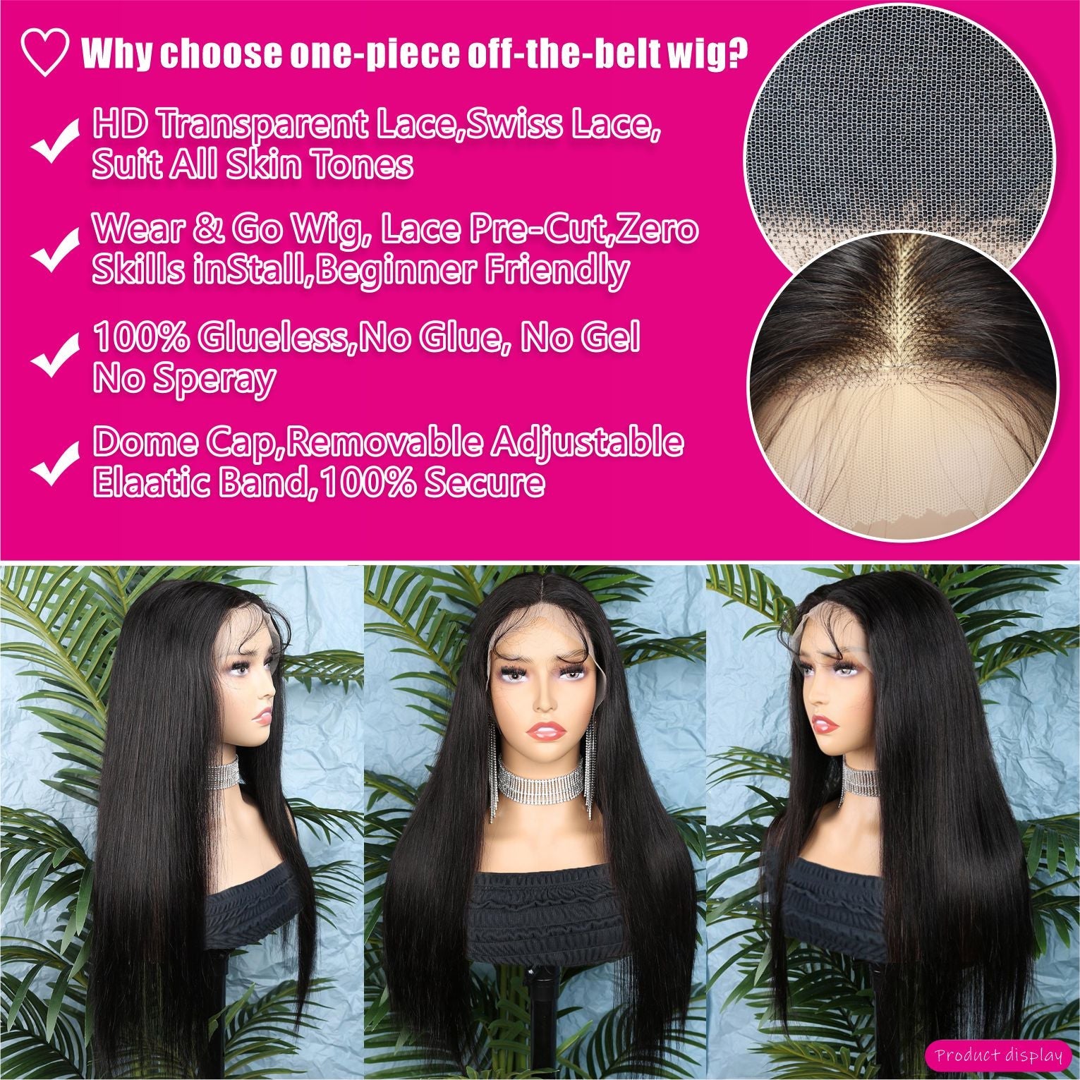 Zlike-Wear & Go Glueless Body Wave Pre Cut 5x5 Lace Closure Human Hair Wigs