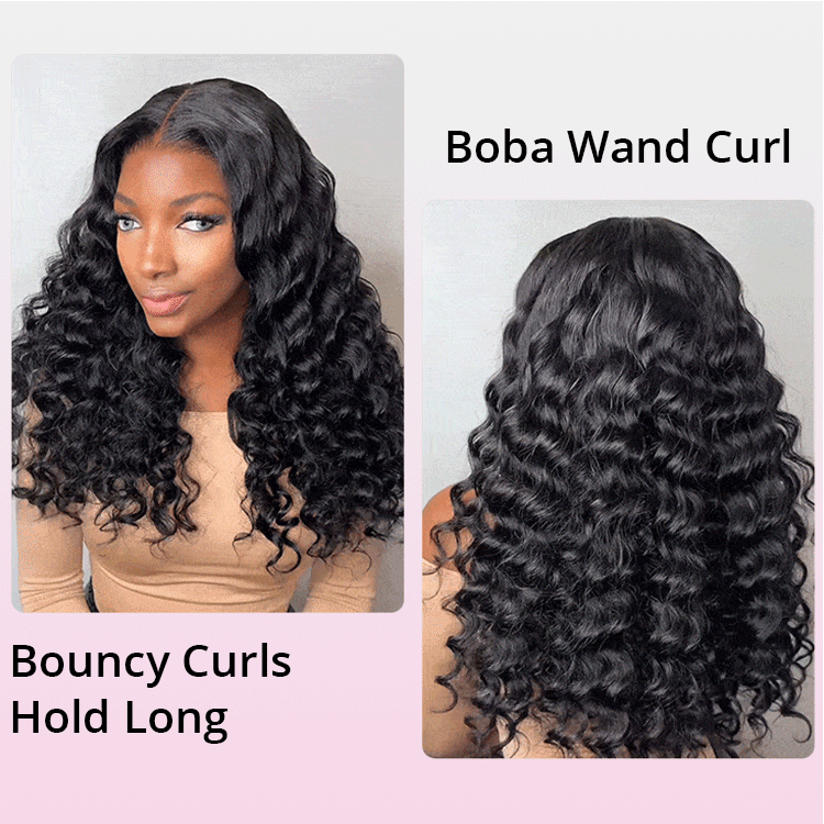 Zlike Wand Curls Wigs 300% Density Virgin Human Hair Bleach Konts Transparent Lace Front Wigs Pre Plucked Hairline