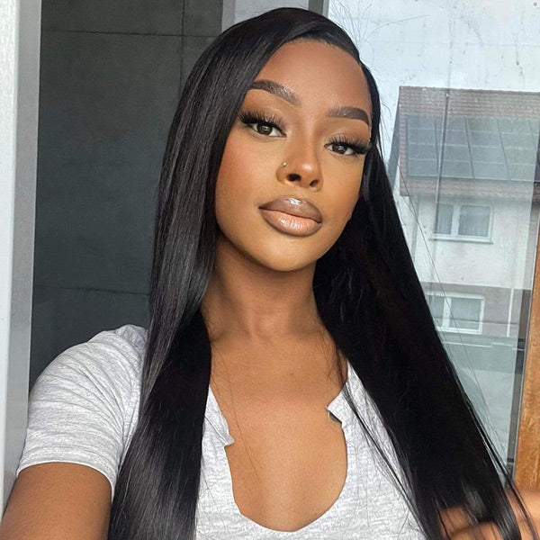 $189=2 Wigs | Bone Straight 13X4 Lace Frontal Wig Pre Plucked + 12Inch 613 Blonde Bob Wig 13X4 Lace Frontal Wig Human Hair Flash Sale