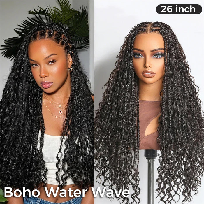 Zlike 613 Blonde Lightweight Knotless Box Braided Wigs Realistic Scalp Look Full Lace Real Human Hair Base