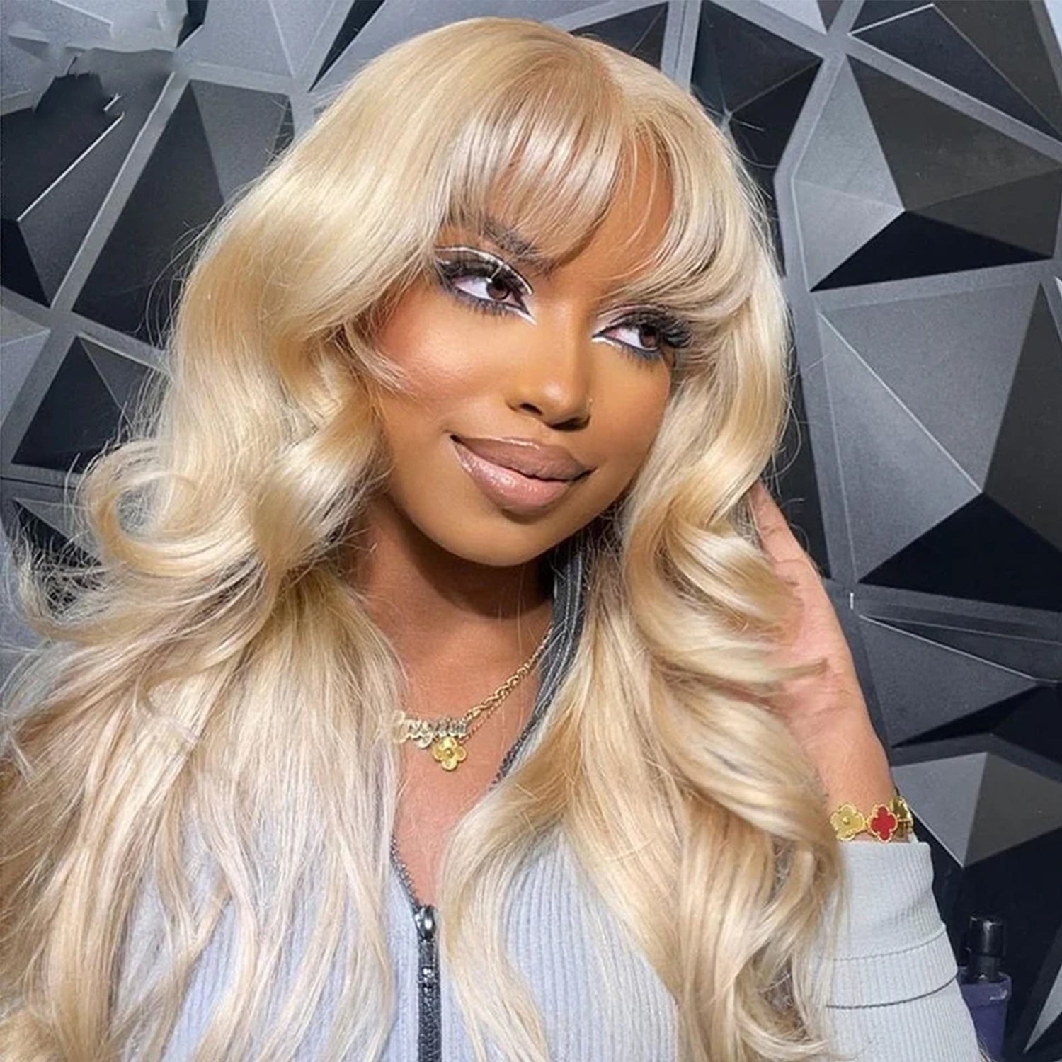 Ready To Go 613 Blonde Wig Body Wave 100% Virgin Human Hair Wigs With Bangs High Density