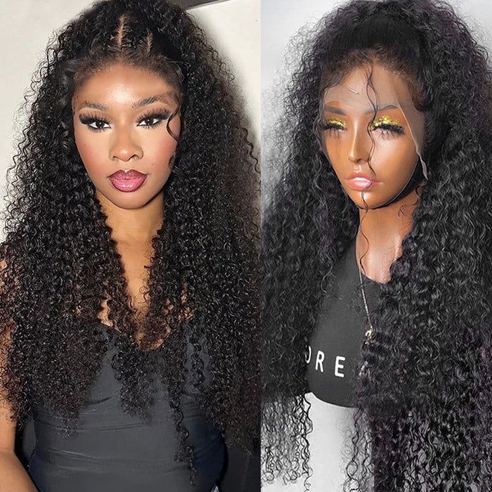 Kinky Curly HD Lace 100% Virgin Human Hair Wigs Lace Front Wigs For Women-Zlike