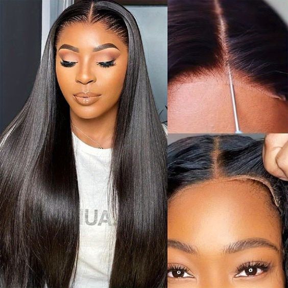 Put On And Go Glueless Silky Straight HD Lace Closure Wig Pre Cut Human Hair Wigs Natural Hairline