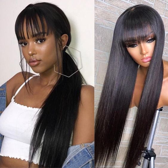 $129 = 2 Wigs | 10Inch 99J Straight Bob 13X4 Lace Front Wig + Glueless Wear & Go Straight Wig With Bangs