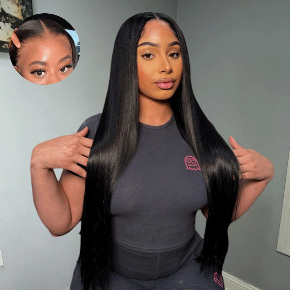 [40lnch Long Wig] Zlike 13x6 Lace Frontal Wigs Straight Hair Skinlike Transparent Lace Human Hair Wigs Long Inches Brazilian Virgin Hair