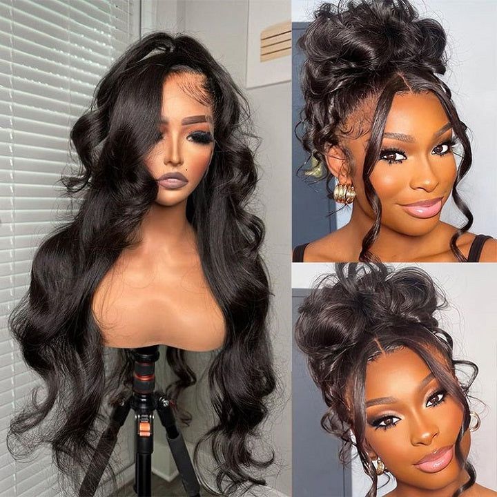 Flash Sale | 360 Lace Frontal Wigs Body Wave Invisi-Band Transparent Lace Human Hair Wigs