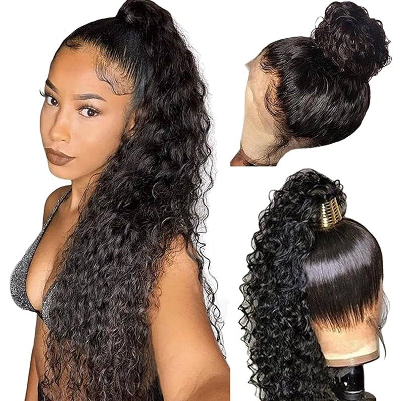 360 Lace Wig Water Wave Human Hair Lace Frontal Wigs For Black Women