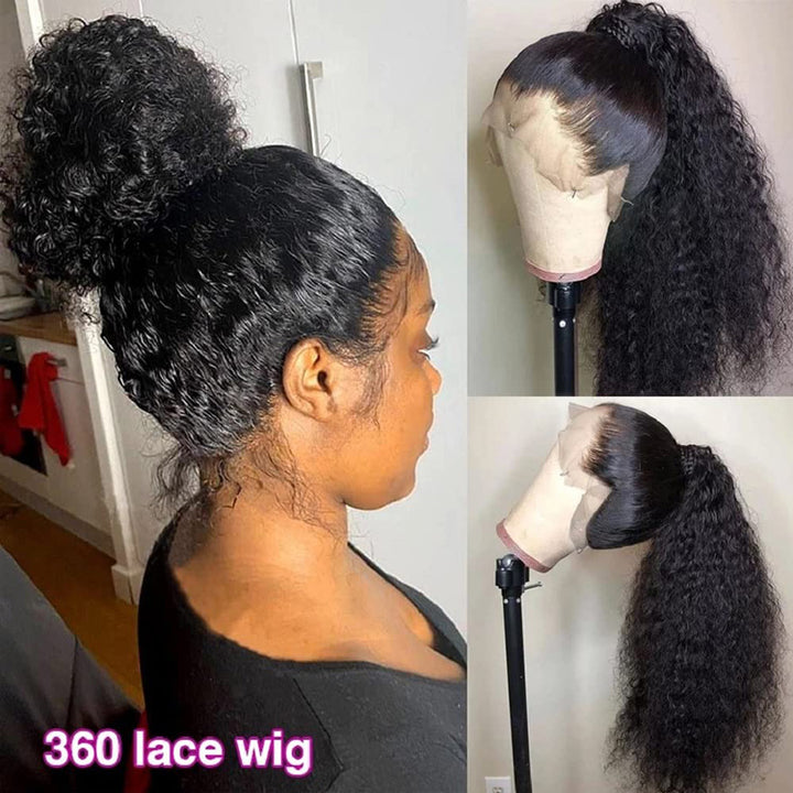 360 Lace Wig Water Wave Human Hair Lace Frontal Wigs For Black Women