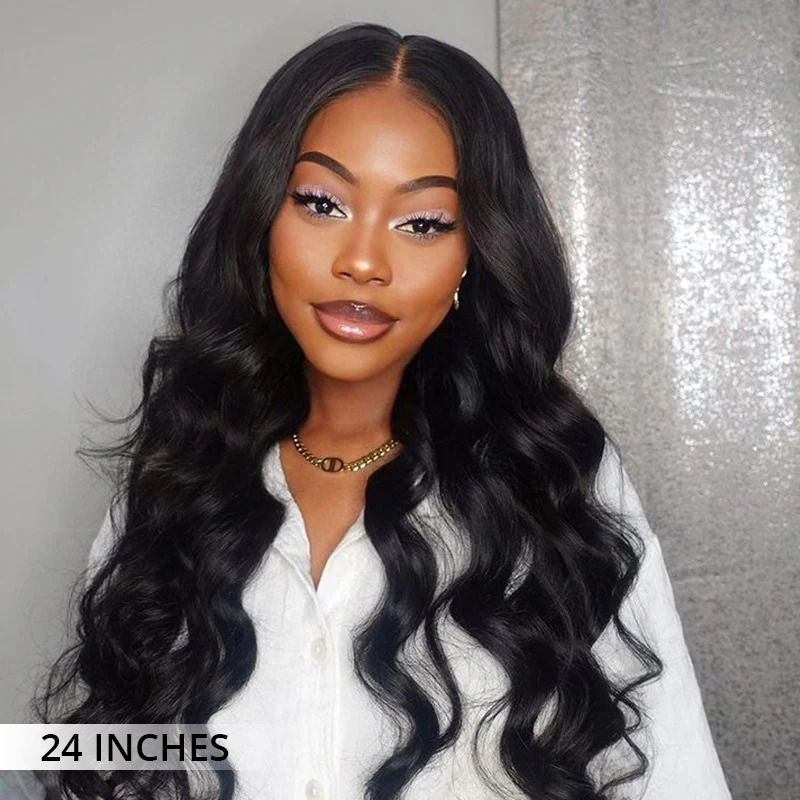 Zliek Body Wave 4x4 Lace Closure Wigs 100% Human Hair Transparent Lace Wigs  Beginner Friendly