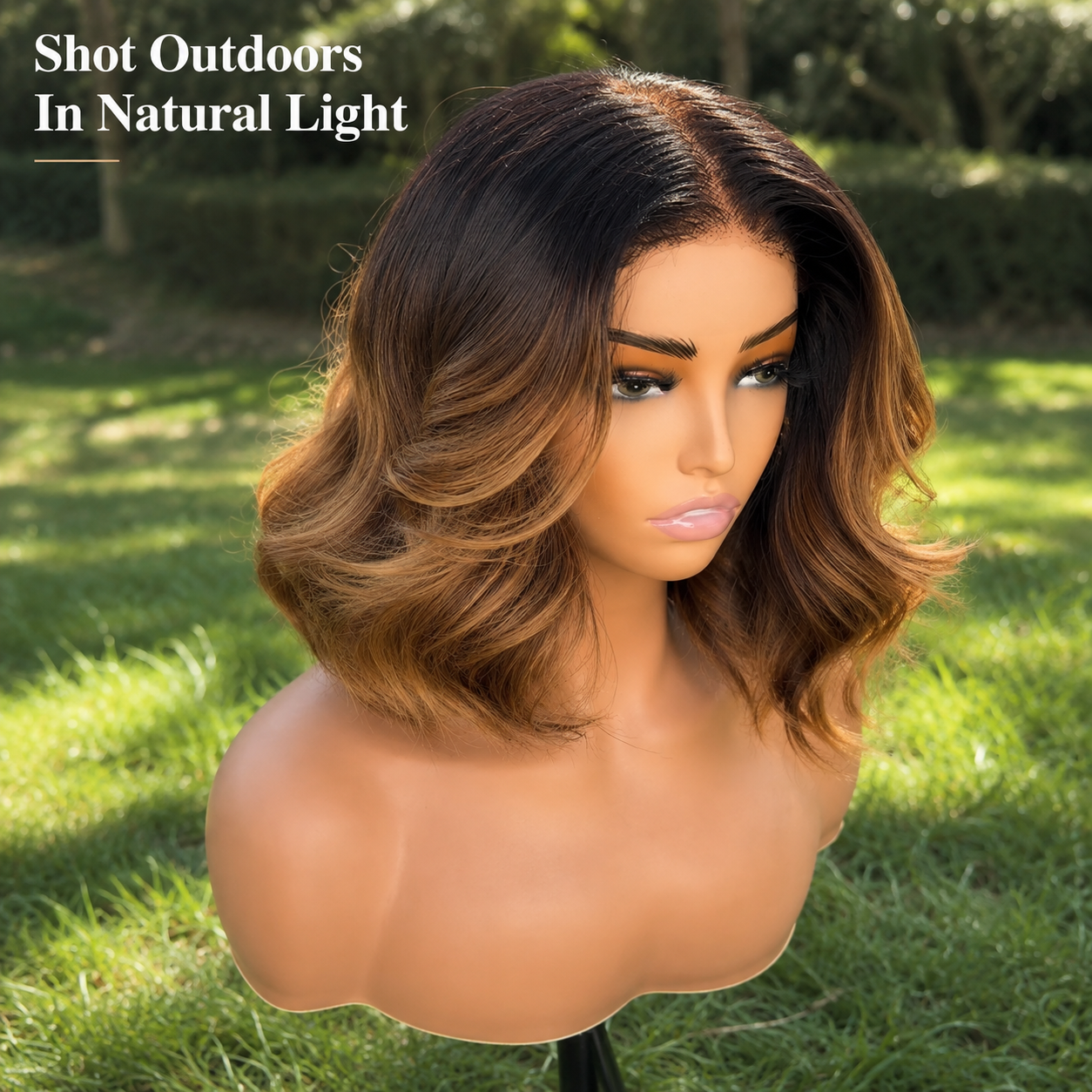 Zlike Classical T2/P4/27# Ombre Brown Colored Glueless Lace Wig Ready To Wear