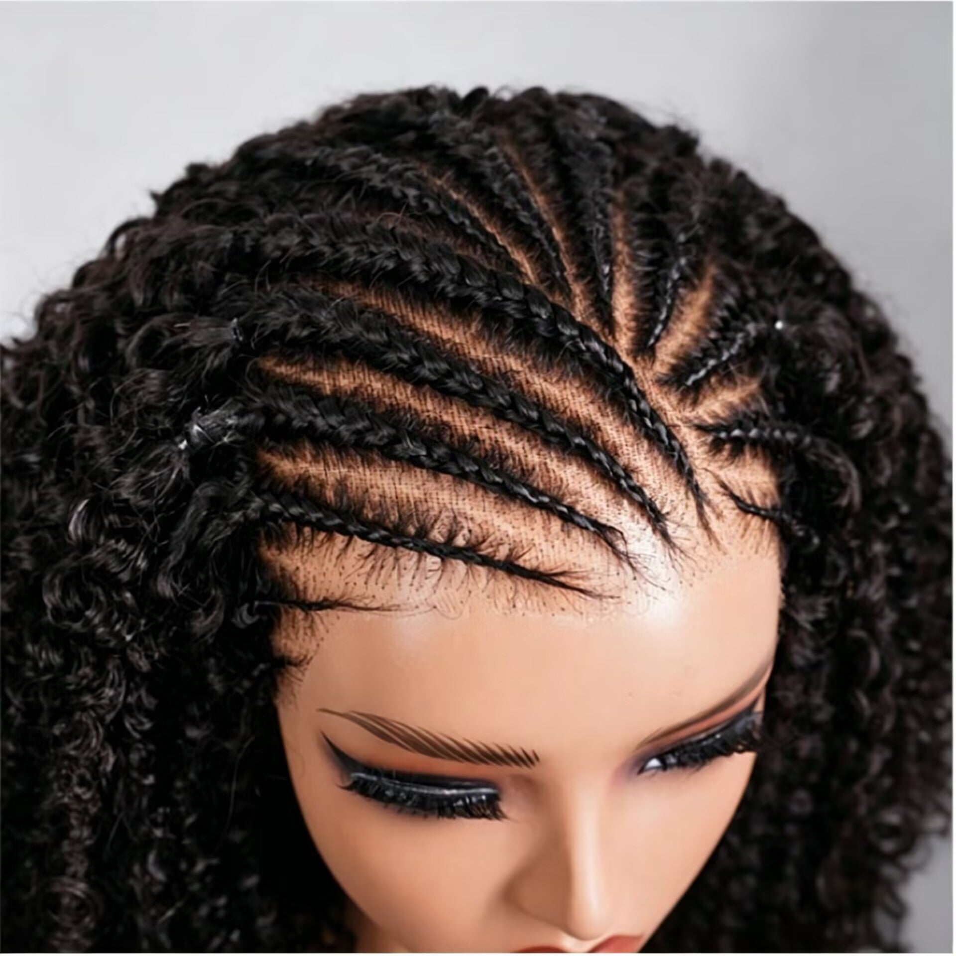 Zlike Afro Curly Glueless Wig 7x5 Lace Wear Go Wig Pre-Braided Pre-Cut Bleached Knots Elastic Drawstring Snug Fit Human Hair Wig