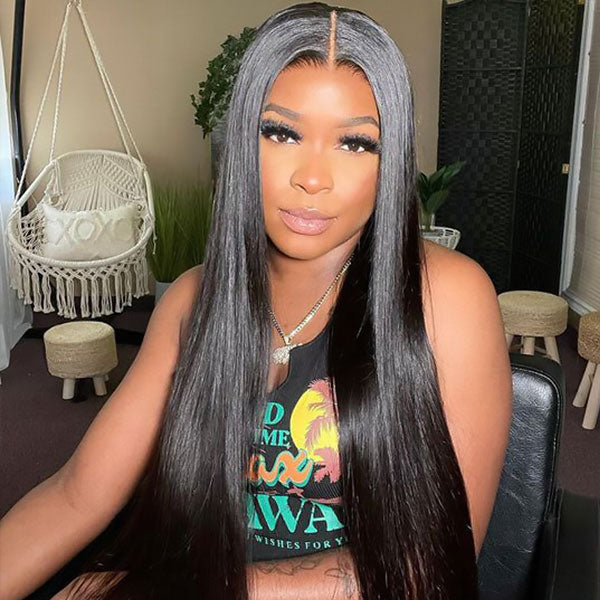 $99 for 18" Straight Lace Closure Wigs Glueless Human Hair Wigs For Black Women Flash Sale