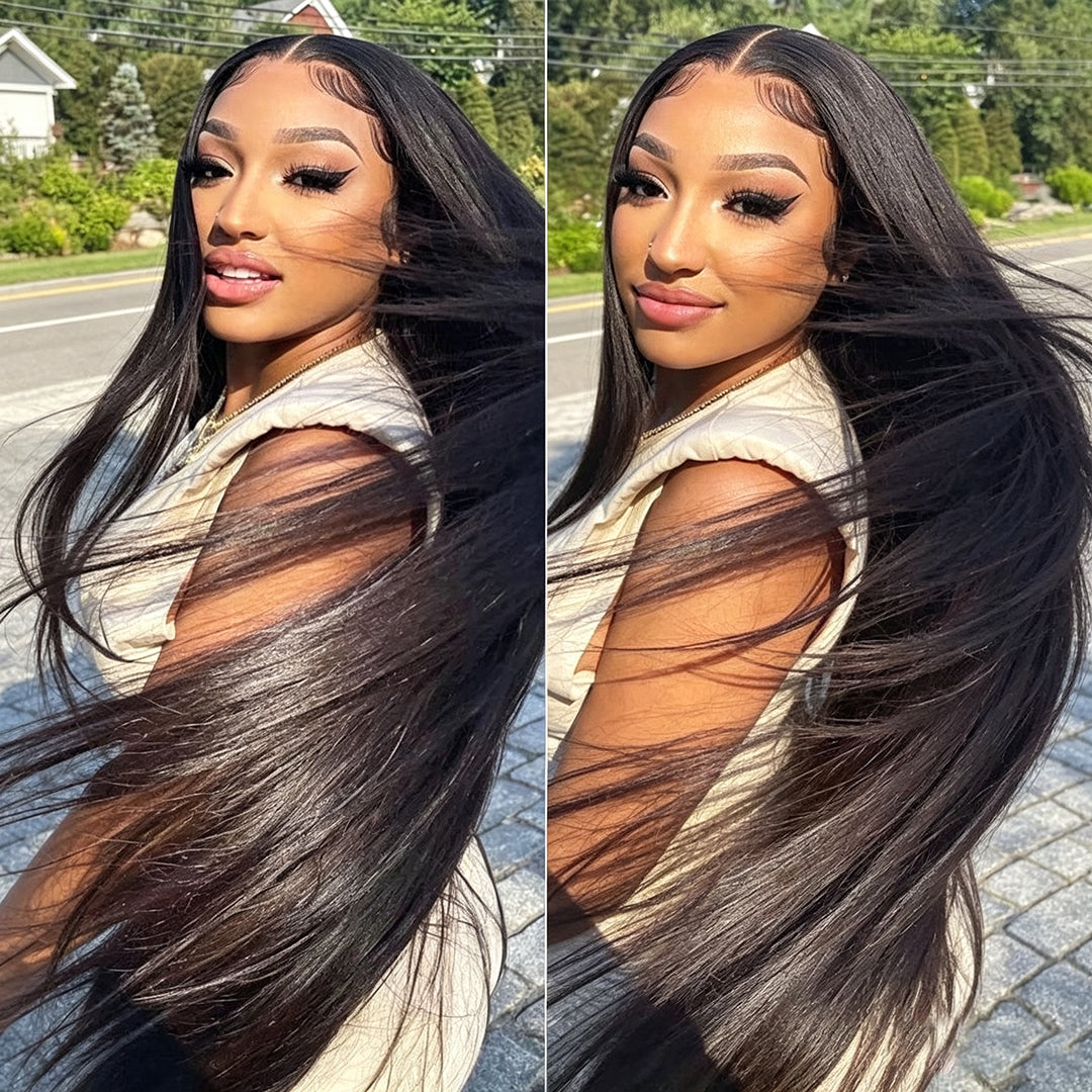 [40lnch Long Wig] Zlike 13x6 Lace Frontal Wigs Straight Hair Skinlike Transparent Lace Human Hair Wigs Long Inches Brazilian Virgin Hair