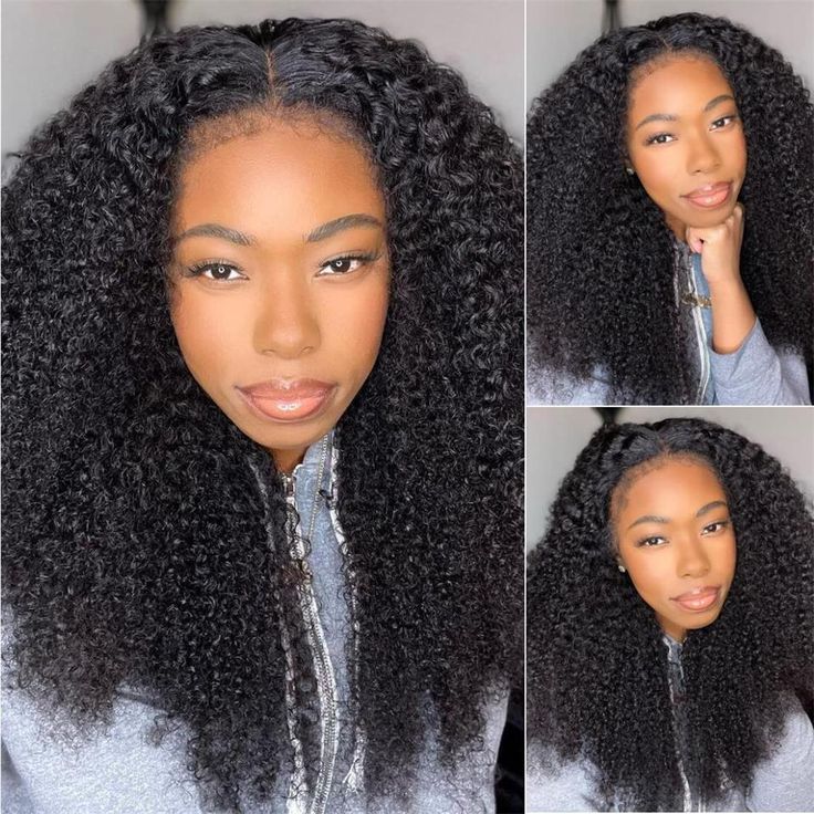 4C Curly Edges Invisi-Band 360 Kinky Curly Lace Front Wig Pre Bleached Human Hair Wigs With Curly Baby Hair