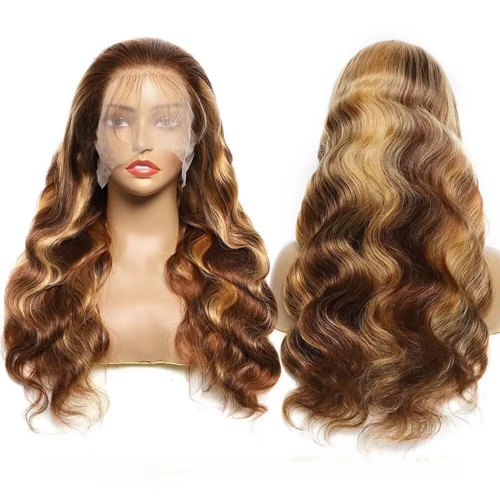 Clearance Sale |  Honey Blonde Highlight 13x6 Lace Front Body Wave Wigs Human Hair Wigs