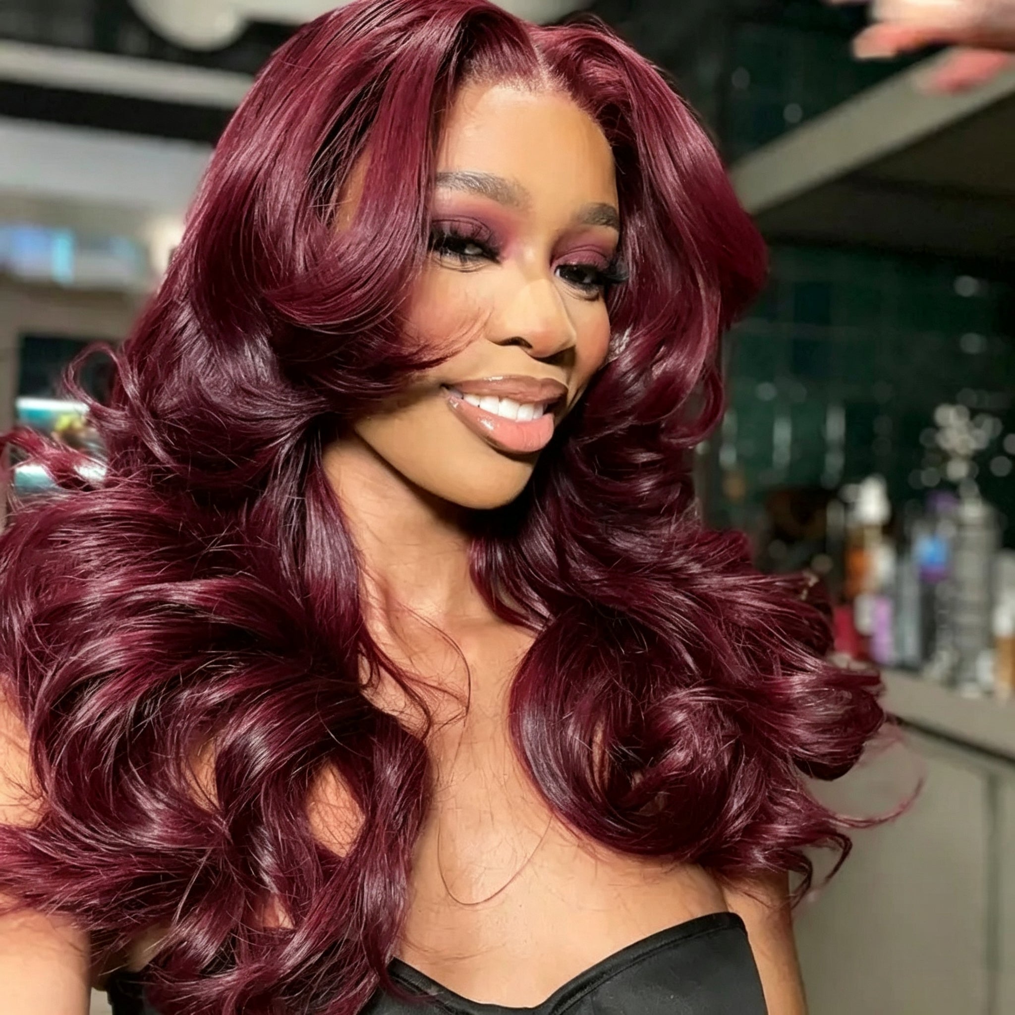 Zlike 99J Loose Wave Butterfly Haircut Layered Cut Human Hair Wigs Pre-styled Glueless Wigs With Drawstring