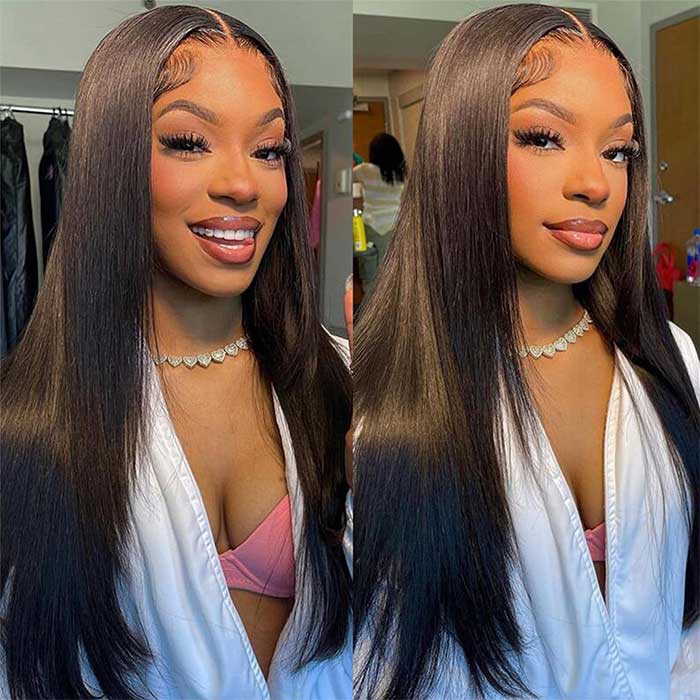 $99 for 18" Straight Lace Closure Wigs Glueless Human Hair Wigs For Black Women Flash Sale