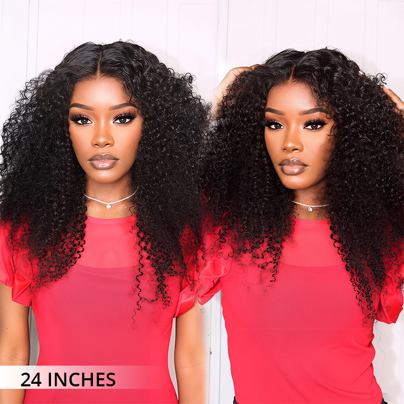 24"=$168 Water Wave Invisi-Strap 360 Lace Frontal Wigs Bleached Knots Pre Cut Human Hair Wigs