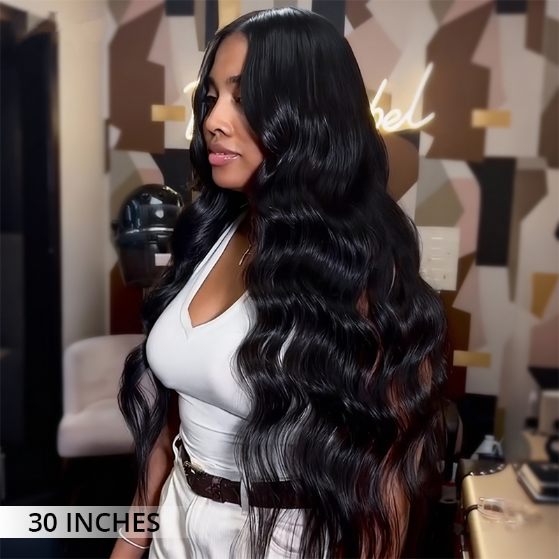 Zlike Luxury Bouncy Beach Wave Wigs 300% Density Virgin Human Hair Wigs Transparent Lace Super Double Drawn