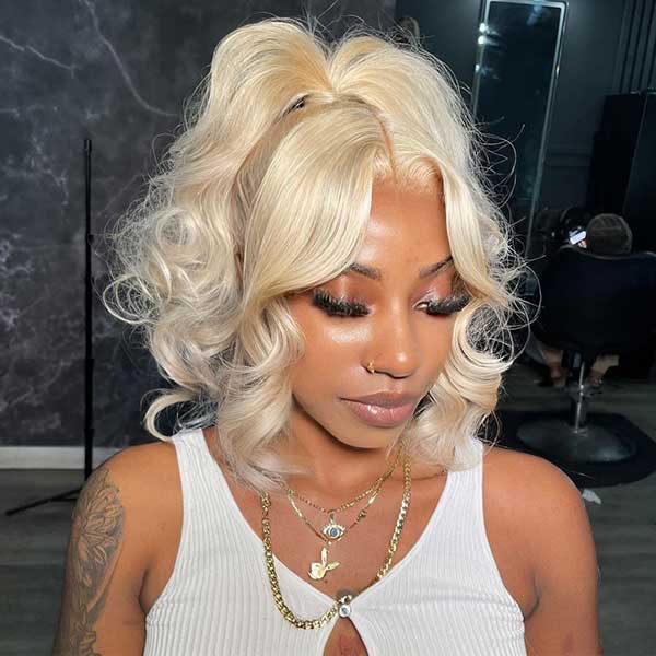 613 Blonde Body Wave Transparent 13x4 Lace Front Human Wigs