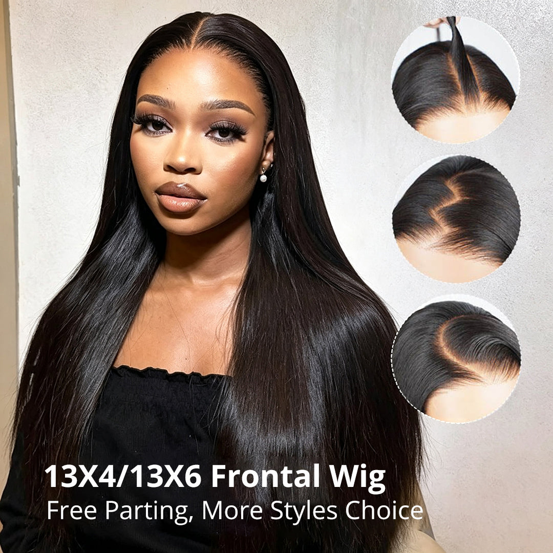 [40lnch Long Wig] Zlike 13x6 Lace Frontal Wigs Straight Hair Skinlike Transparent Lace Human Hair Wigs Long Inches Brazilian Virgin Hair