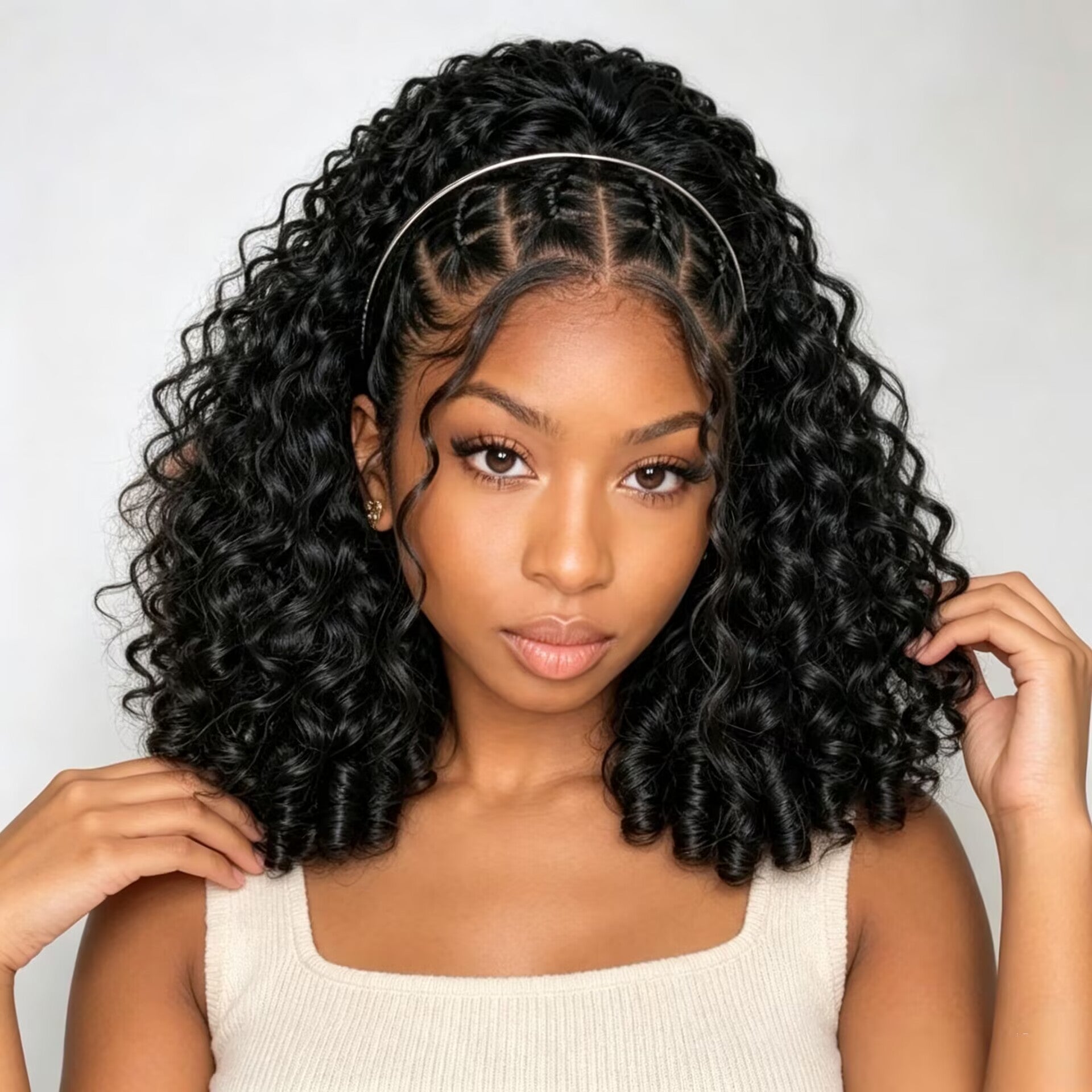 Zlike Burmese Curly Finger Coil Ponytail 100% Human Hair Extension with Invisible Drawstring Band