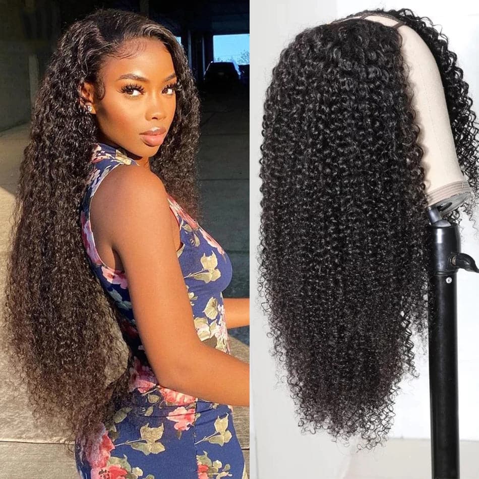 $129/2 Wigs |  8Inch 613 Blonde Straight Bob 4X4 Lace Closure Wig + U Part Glueless Wear & Go Kinky Curly Wig