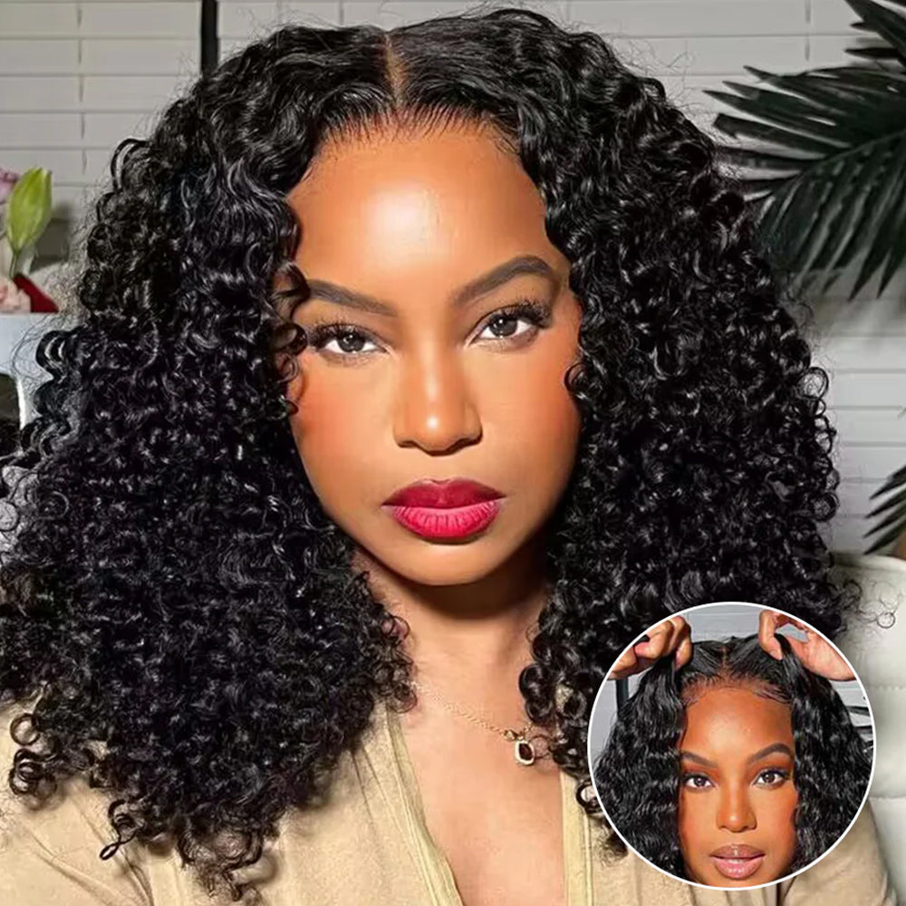 Kinky Curly Undetectable Invisible 5x5 Glueless Lace Closure 100% Human Hair Wigs-Zlike