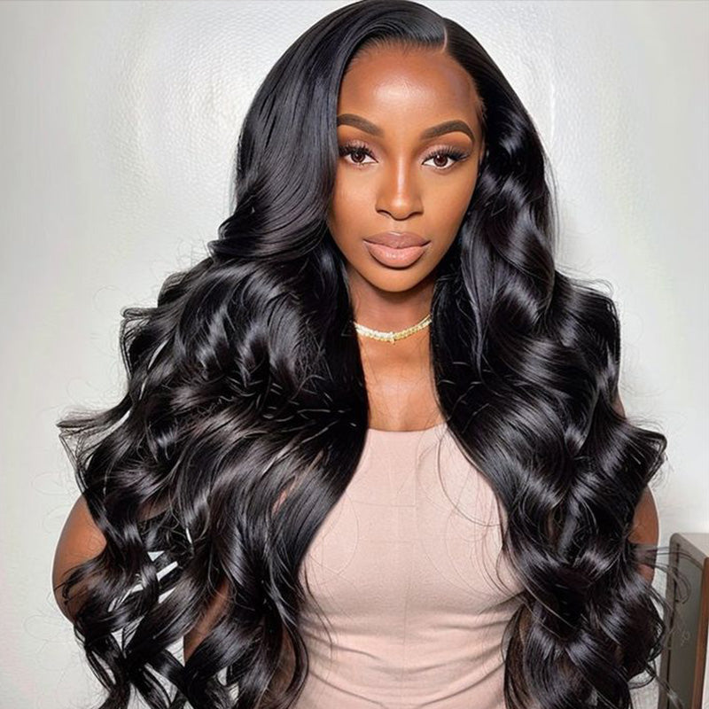 300% Density Body Wave Transparent Lace Front Wigs Virgin Human Hair Frontal Lace Wig For Women