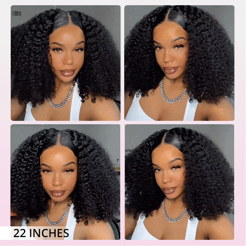 Zlike Popping Curly 300% Density Wigs 100% Virgin Human Hair Lace Front Wigs Pre Plucked Hairline