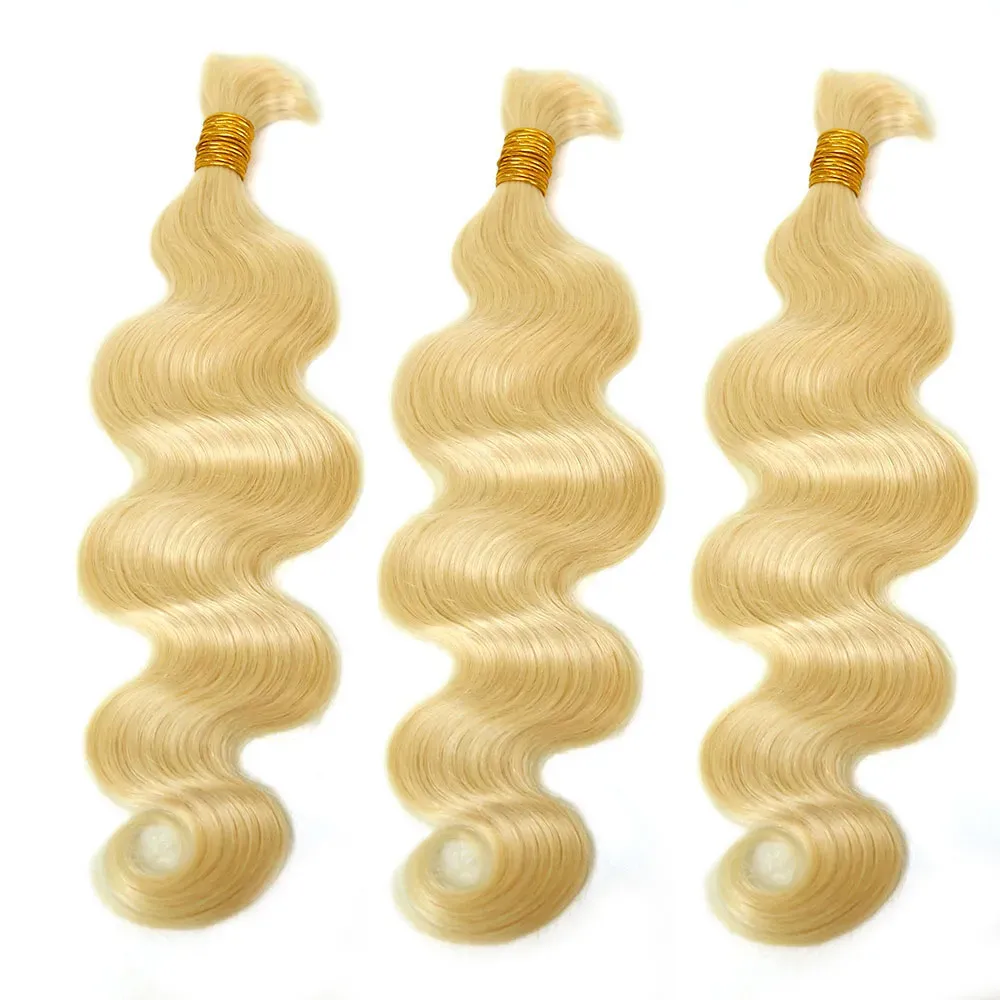 Zlike Body Wave Bulk Hair Extensions for Braiding 3 Bundles 100% Human Virgin Hair