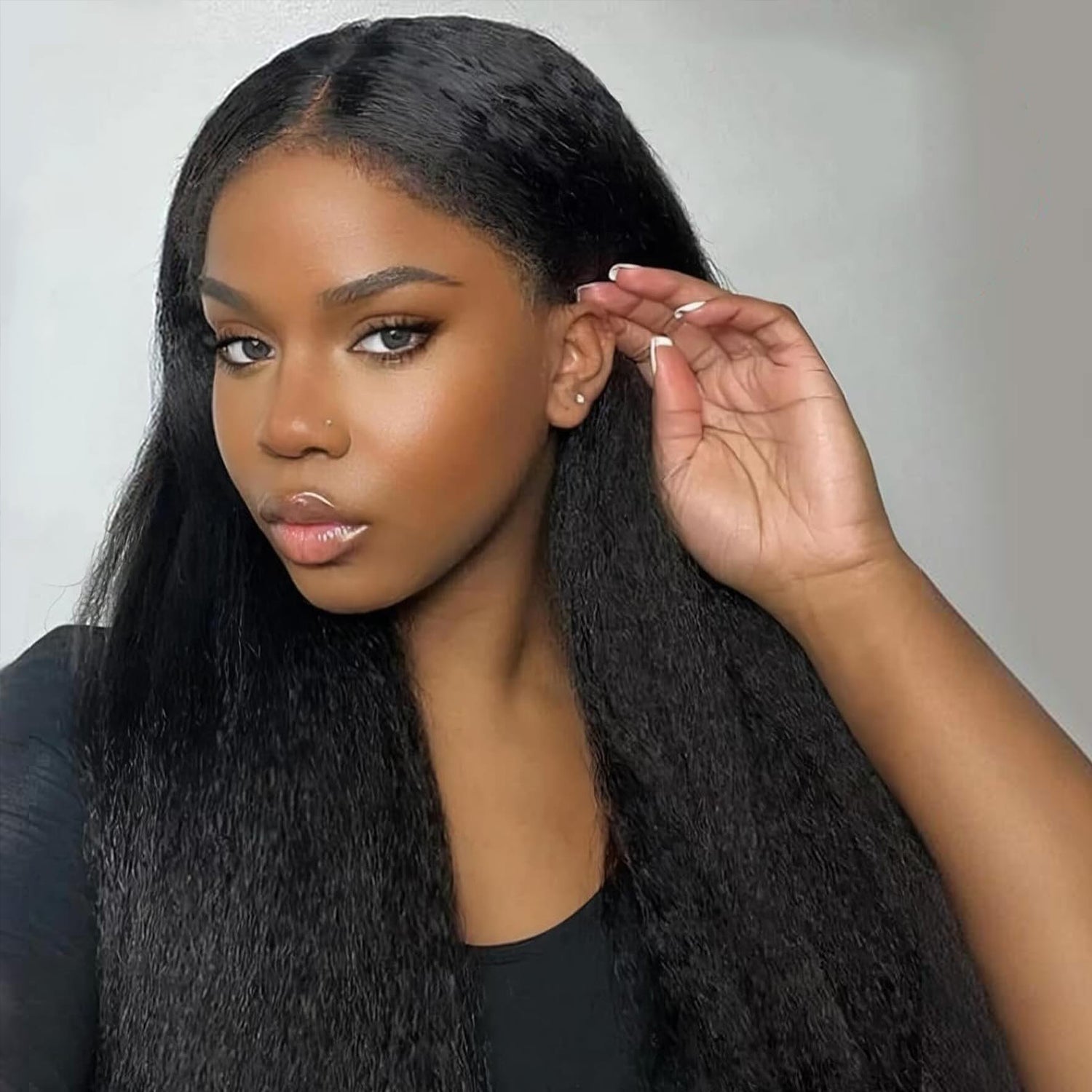 Wear & Go Yaki Straight Lace Closure Wig Pre Cut Glueless Human Hair Wigs For Women | Flash Sale