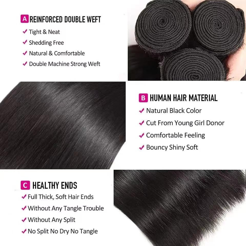 Natural Color Straight Virgin Hair Bundles 4Pcs-Zlike