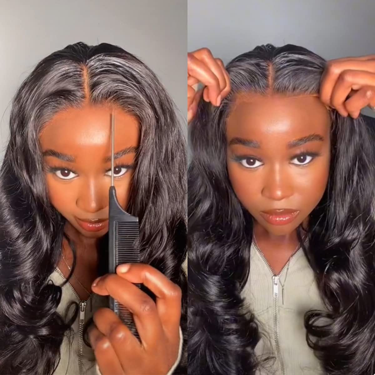 [BOGO] Pre Bleached Body Wave Wear Go Glueless Lace Closure Wig Pre Cut Human Hair Wigs