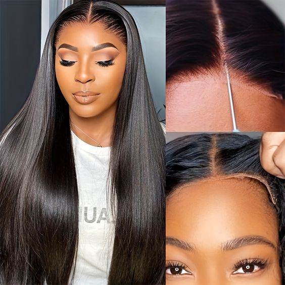 [BOGO] 9x6 Pre Cut Glueless Straight Lace Closure Wig Pre Bleached Human Hair Wigs