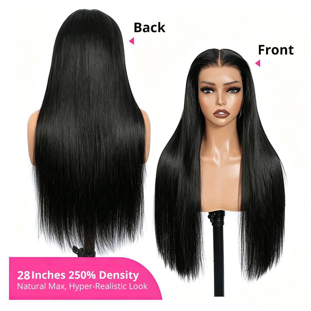 [40lnch Long Wig] Zlike 13x6 Lace Frontal Wigs Straight Hair Skinlike Transparent Lace Human Hair Wigs Long Inches Brazilian Virgin Hair