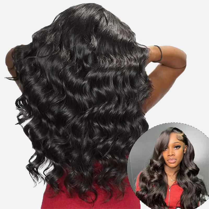 300% Density Body Wave Transparent Lace Front Wigs Virgin Human Hair Frontal Lace Wig For Women