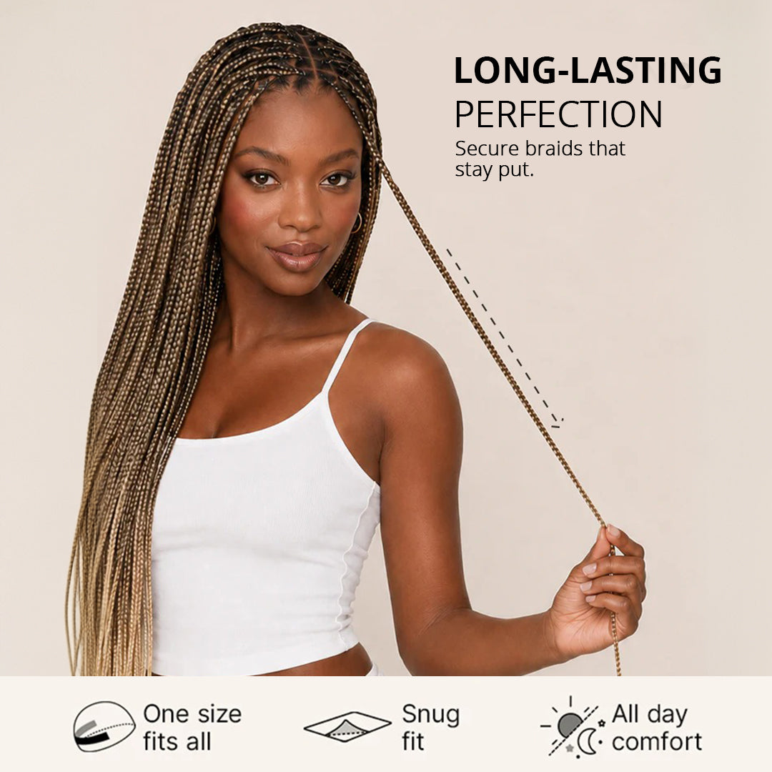 Zlike 613 Blonde Lightweight Knotless Box Braided Wigs Realistic Scalp Look Full Lace Drawstring Cap Real Human Hair Base