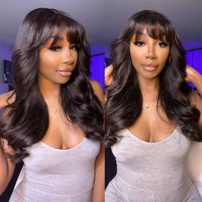 2Wigs = $189 | 5x5 Glueless Straight Wig + Body Wave Wig With Bangs