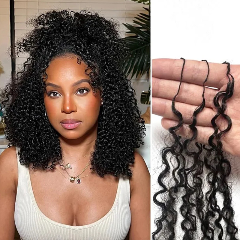 Zlike Kinky Curly Crochet Human Hair for Natural Boho Braids Miracle knots